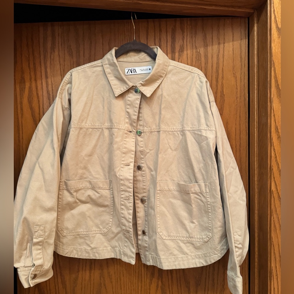 Zara khaki jacket - women’s Size L